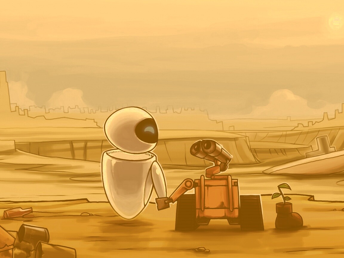 WALL-E и Ева обои