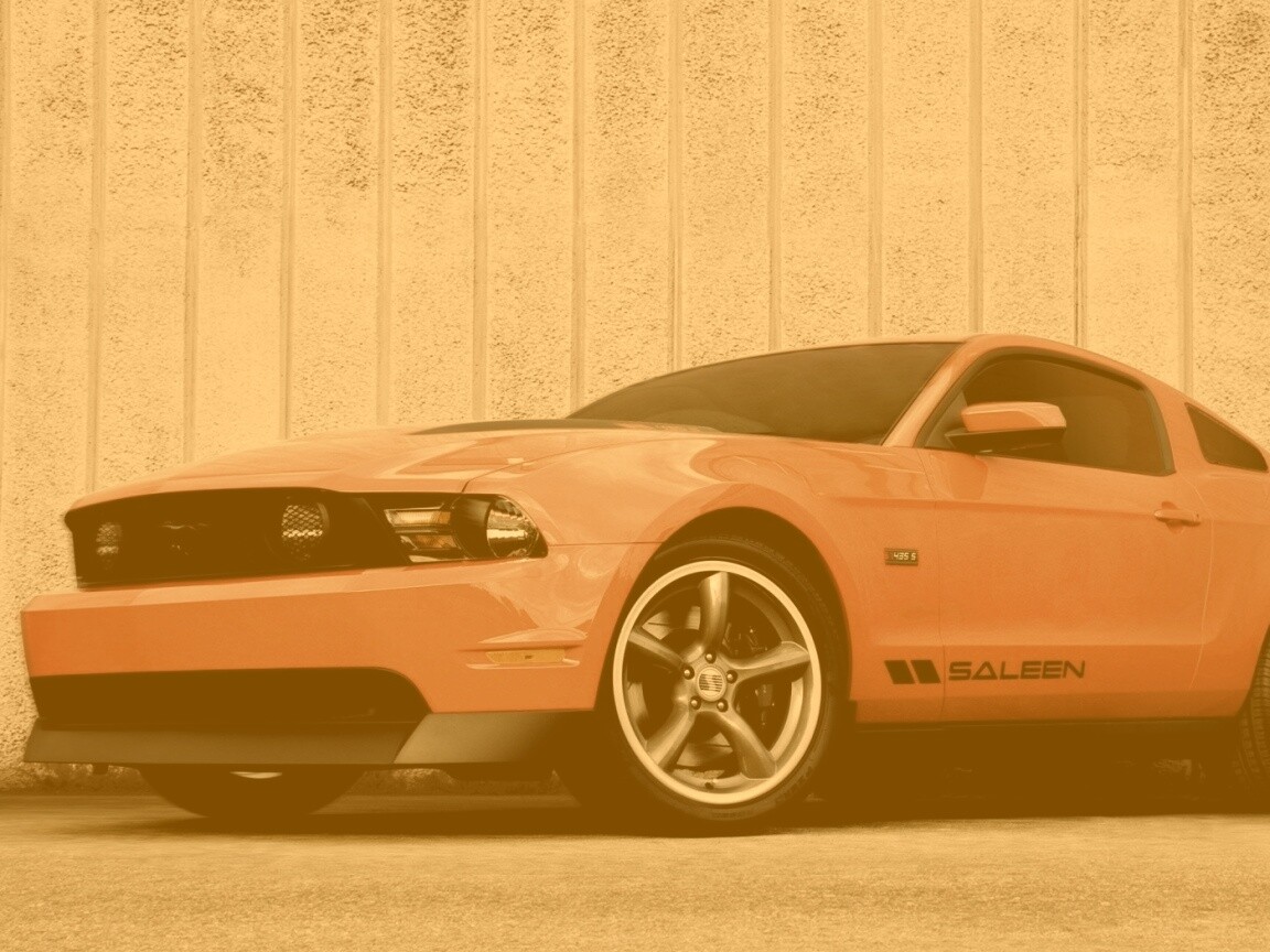 Красный Мустанг GT обои