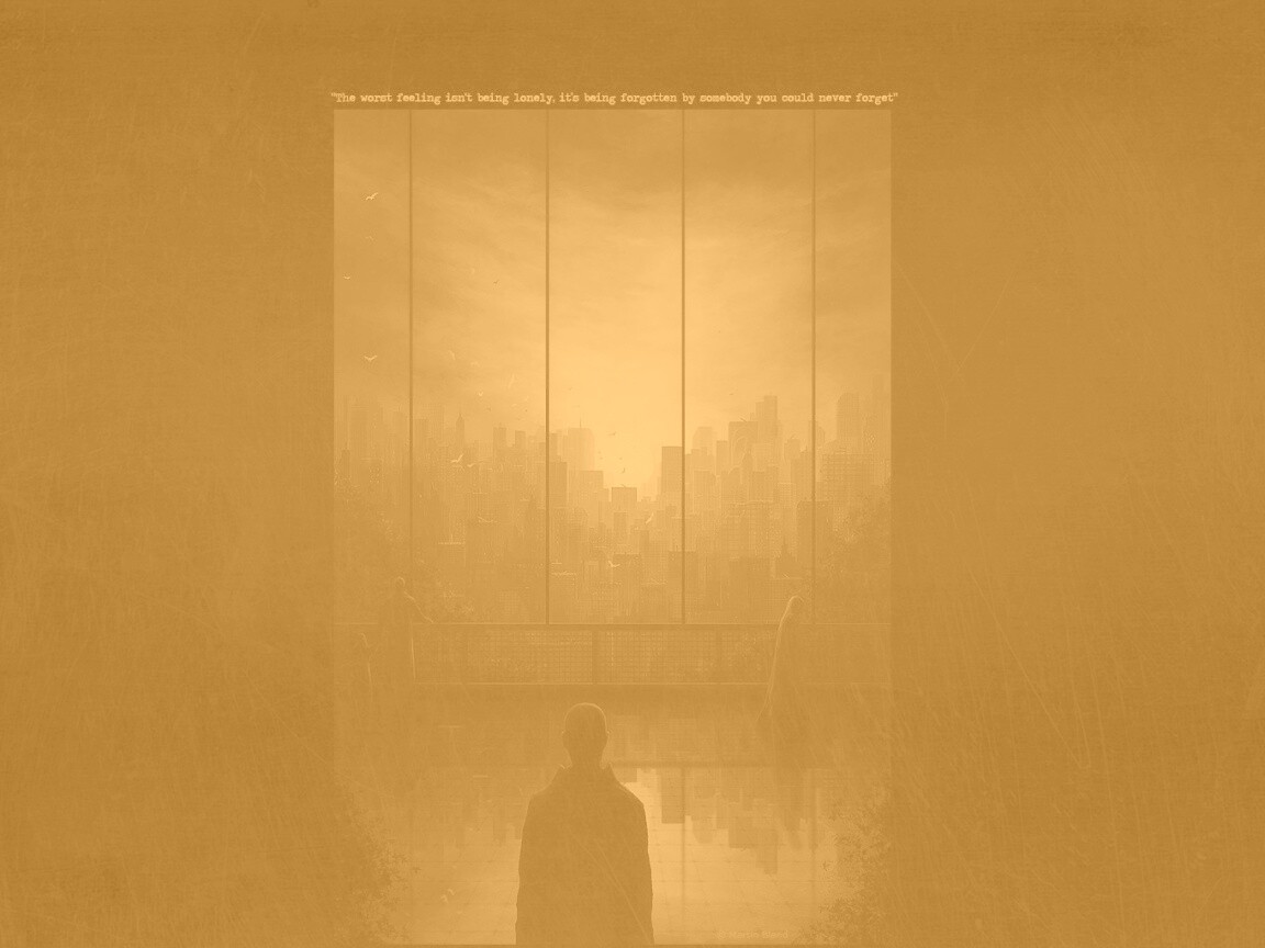 Человек в тени обои