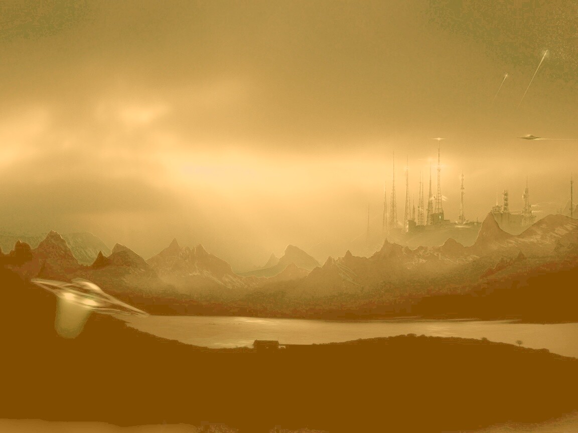 Долина в стиле SciFi обои