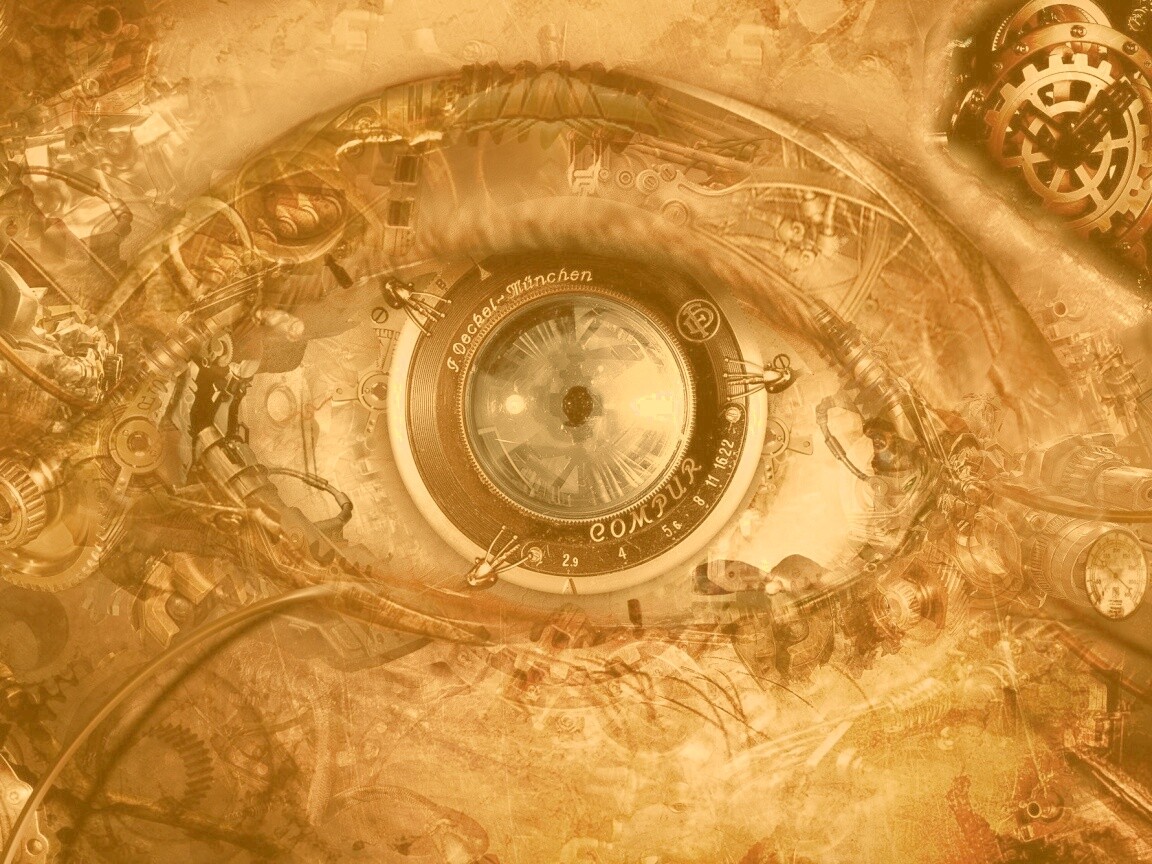 Механический глаз обои