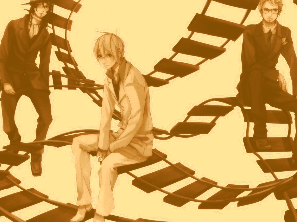 Парни в костюмах обои