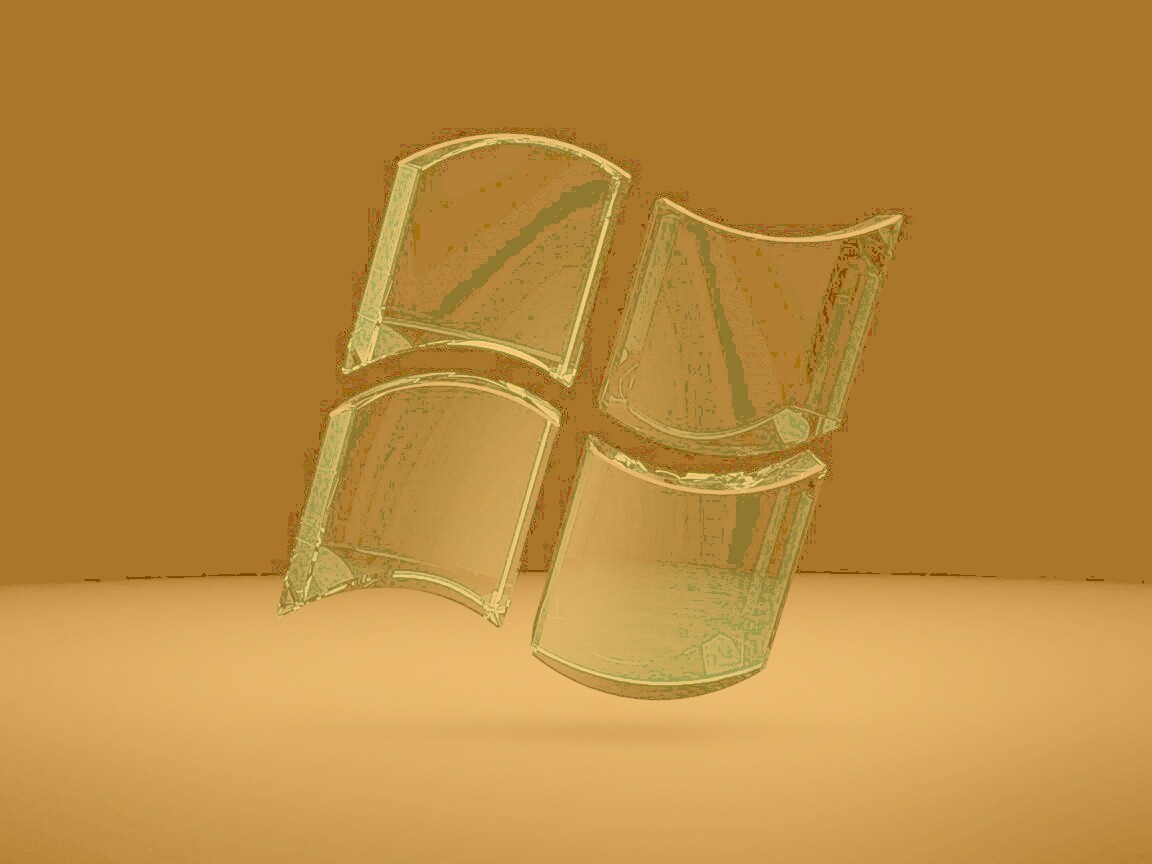 Логотип Windows из стекла обои