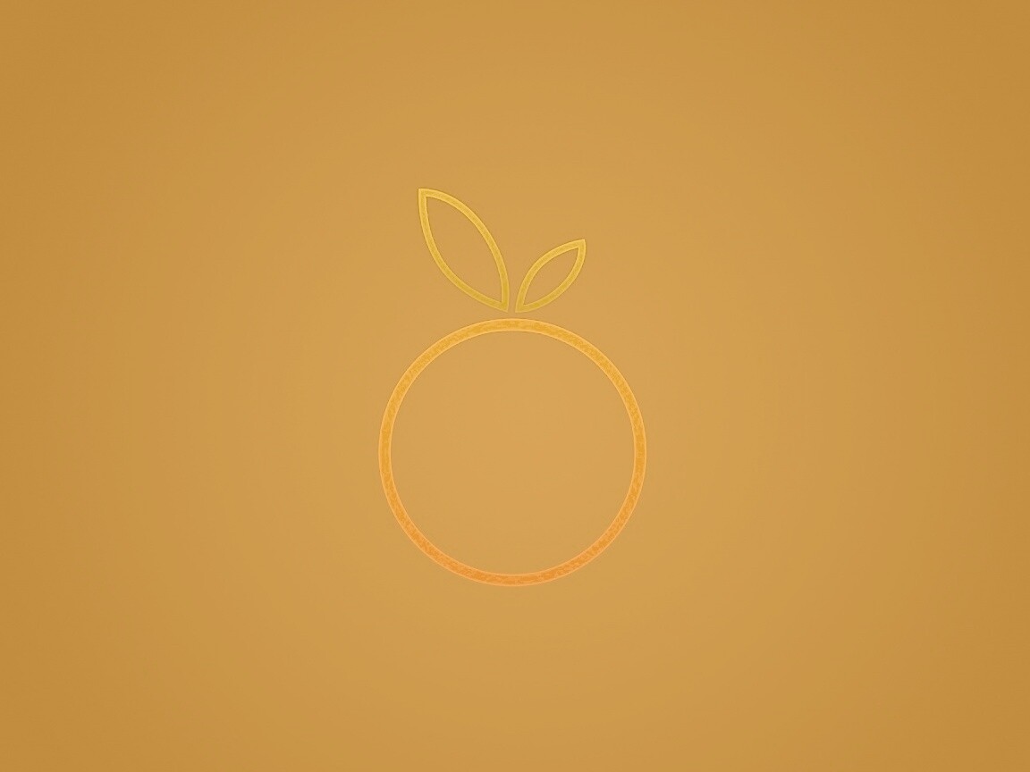 Стилизованная апельсинка обои