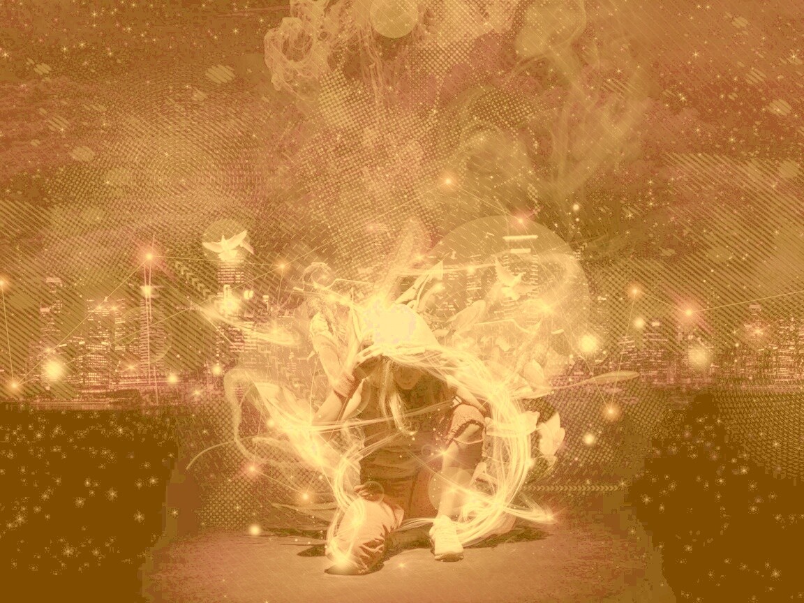 Фристайл арт с танцующей девушкой обои