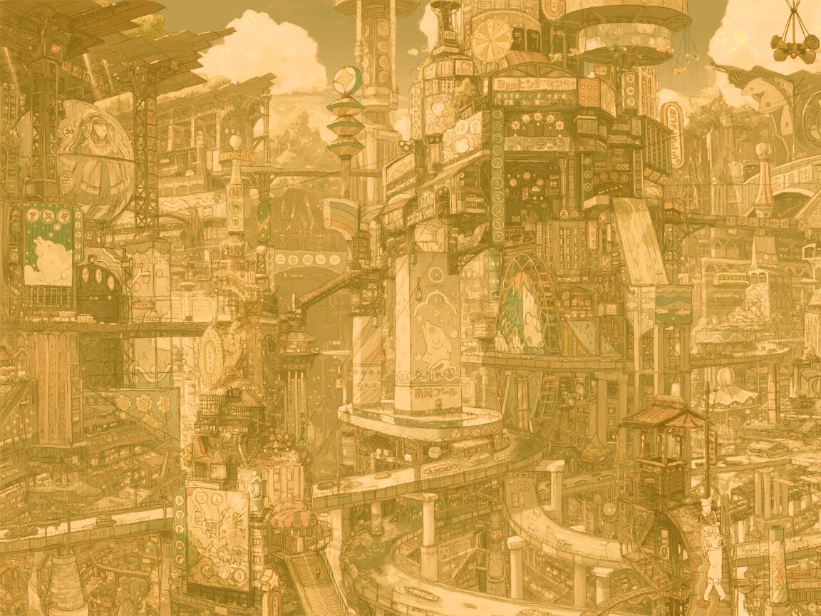 Город будущего обои