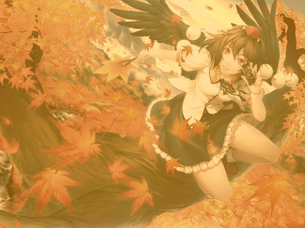 Девушка с фотоаппаратом обои