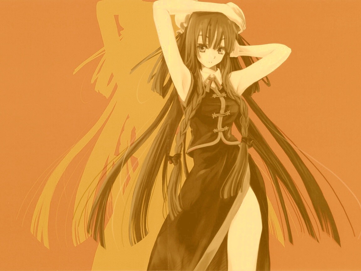 Девушка в чёрном обои