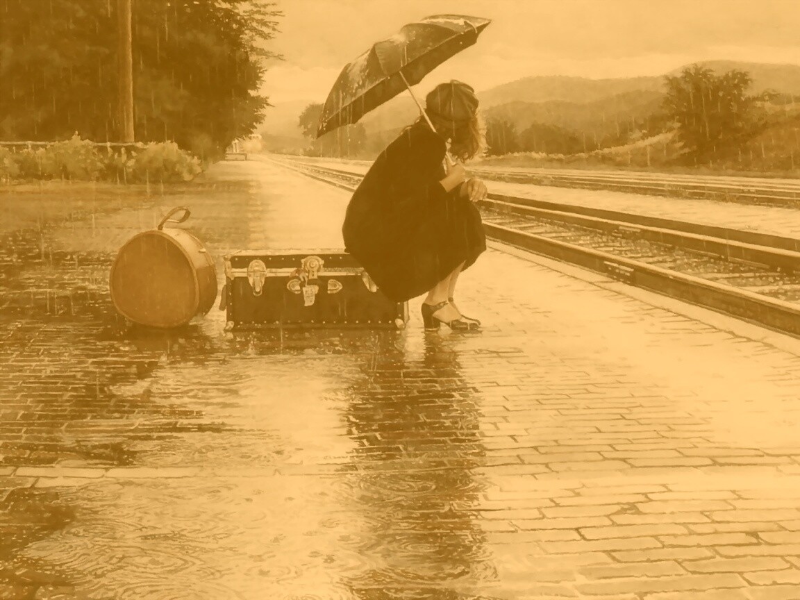 В ожидании поезда обои