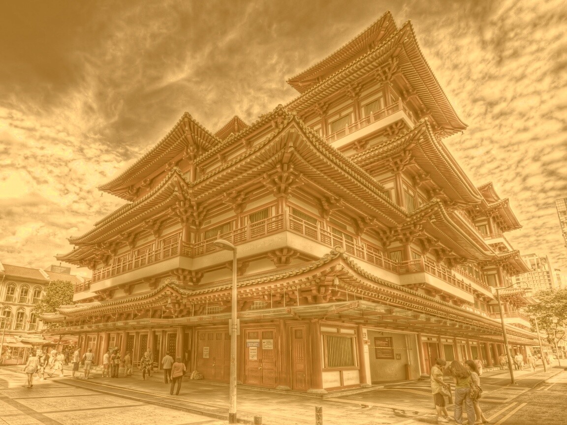 Храм в Сингапуре обои