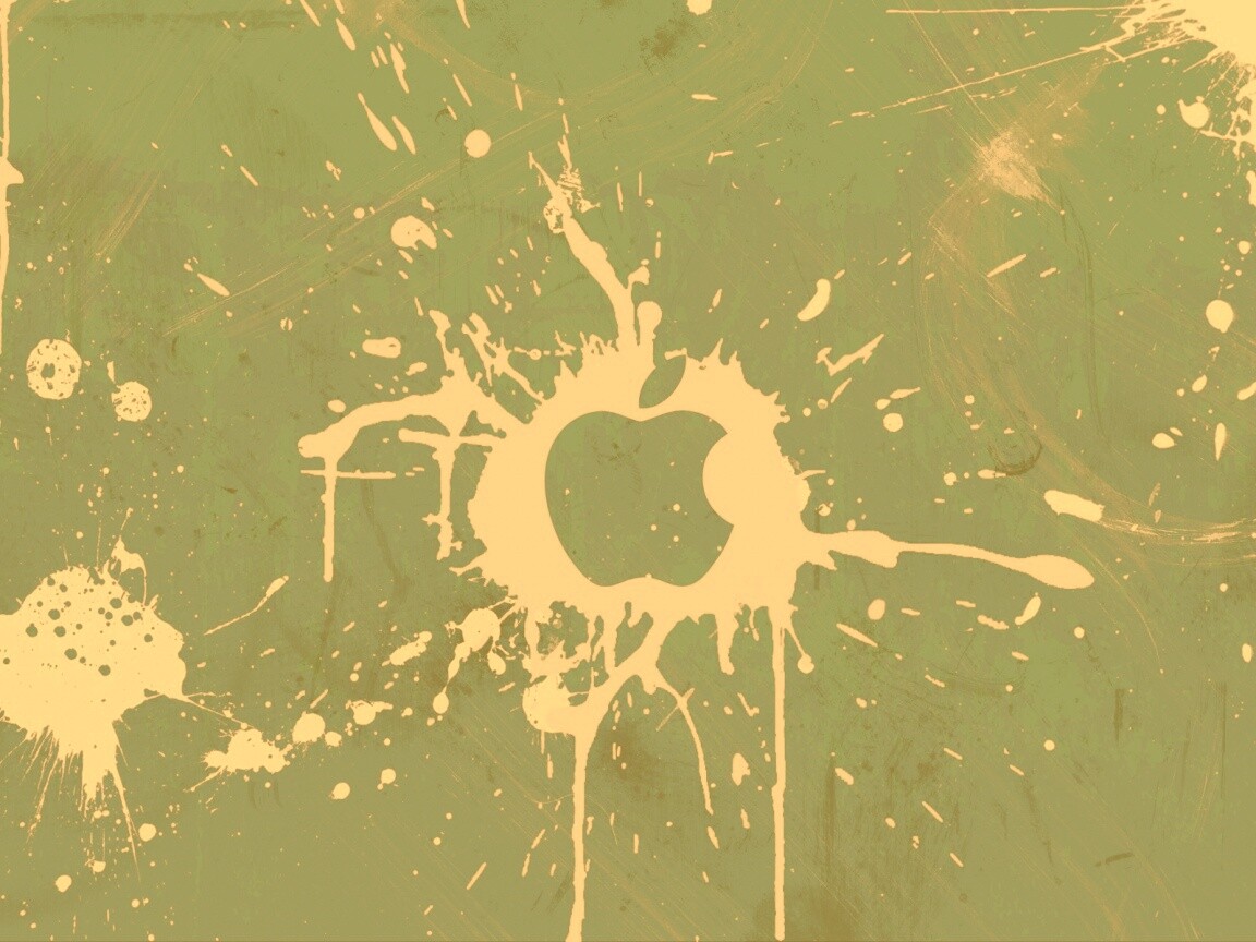 Яблоко в краске обои