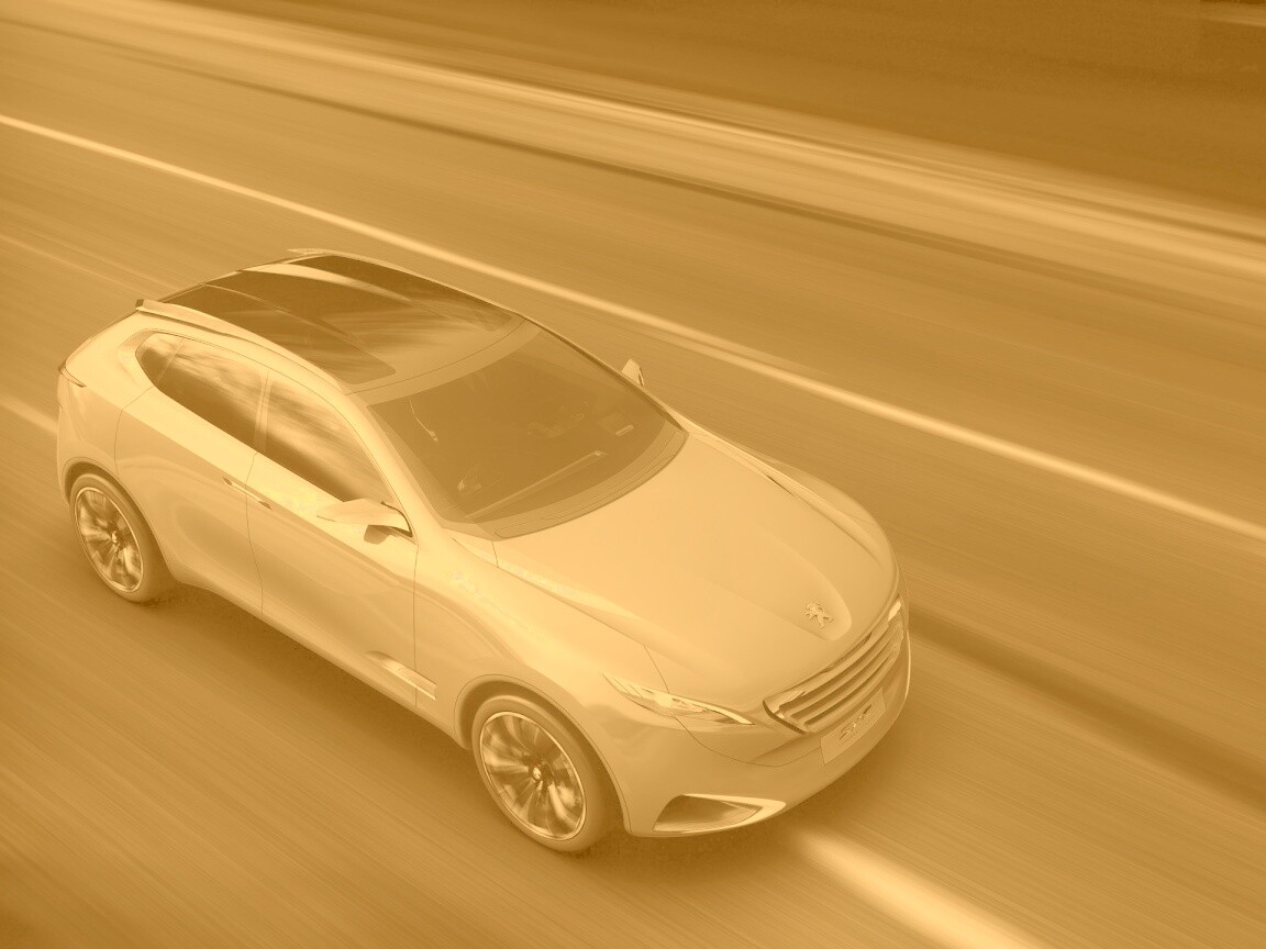 Концепт пежо на трассе обои