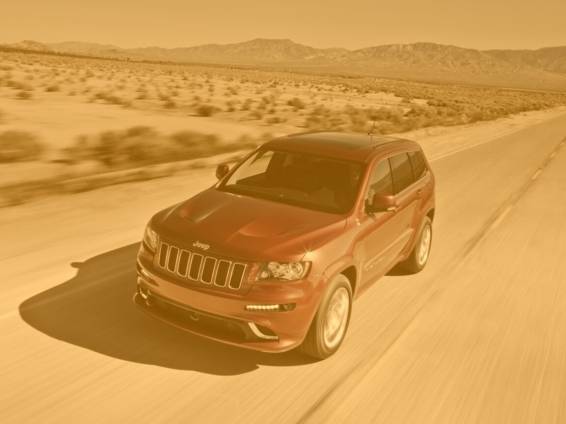 Красный Jeep обои