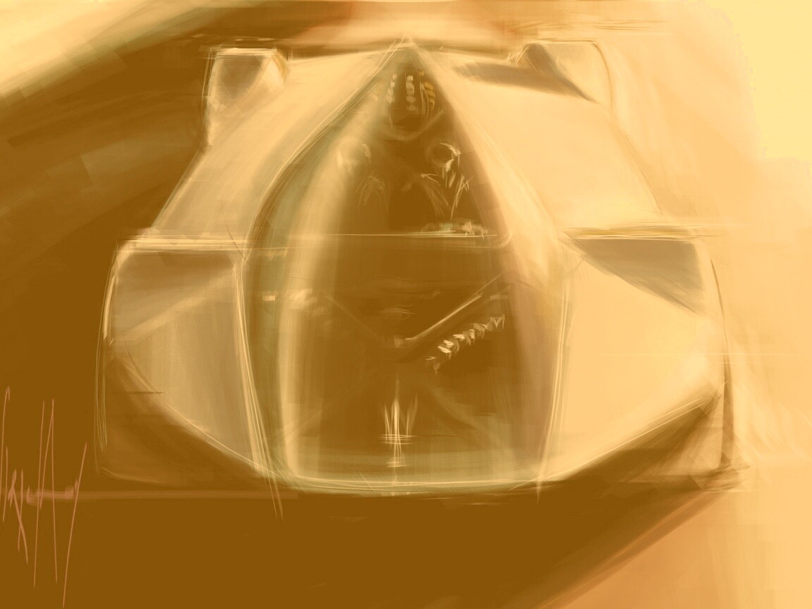 Зарисовка Maserati Birdcage обои