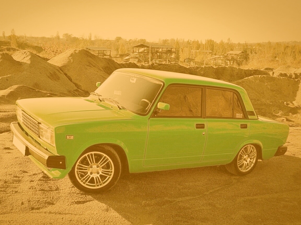 Кислотные жигули обои