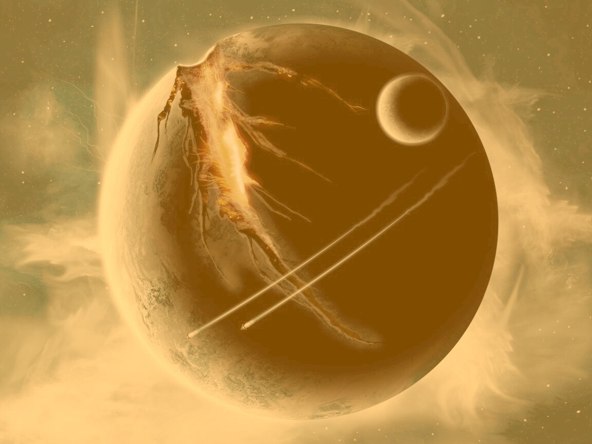 Эвакуация с гибнущей планеты обои