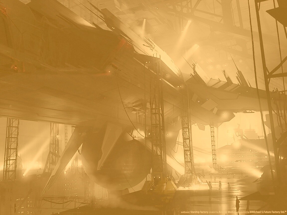 Сборка космического корабля обои