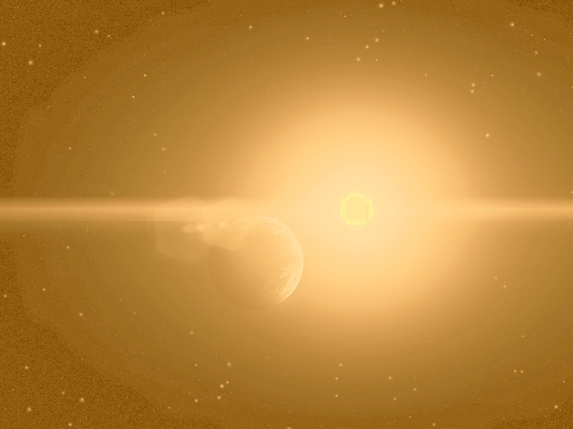 Планета на фоне звезды обои