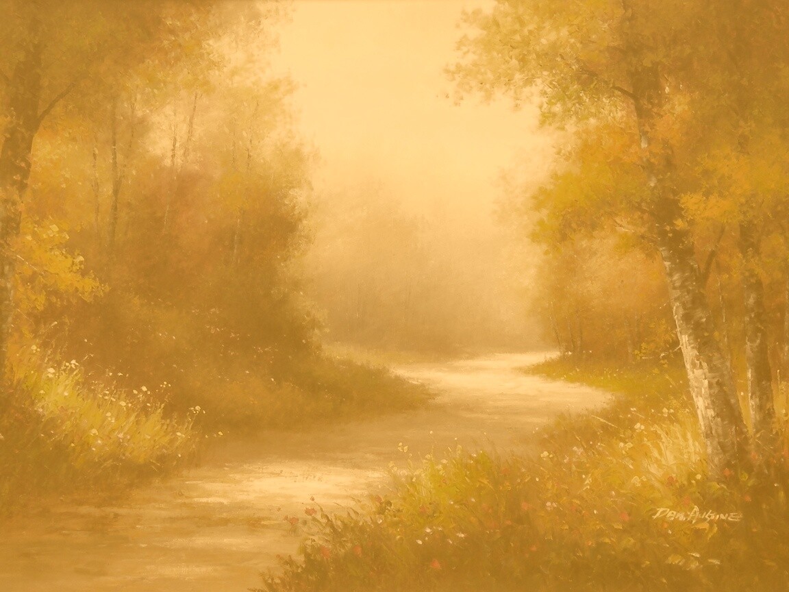 Рисунок лесной дороги обои