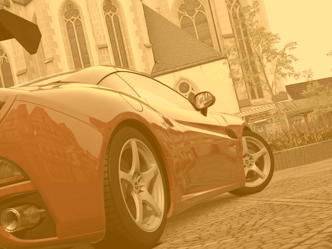 Ferrari на мостовой обои