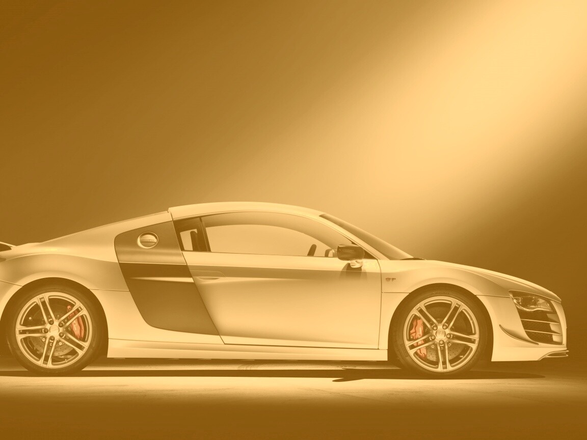 Audi R8 вид сбоку обои