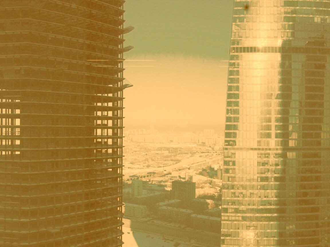 Строительство небоскреба в Москве обои