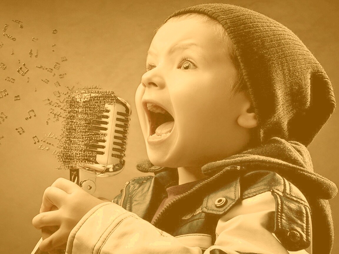 Экспрессивный певец обои