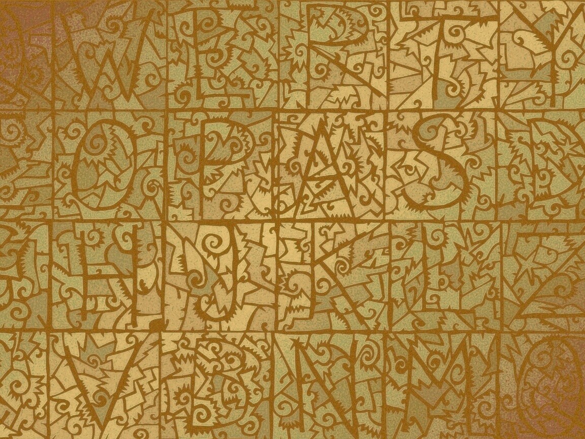 Витражные буквы обои