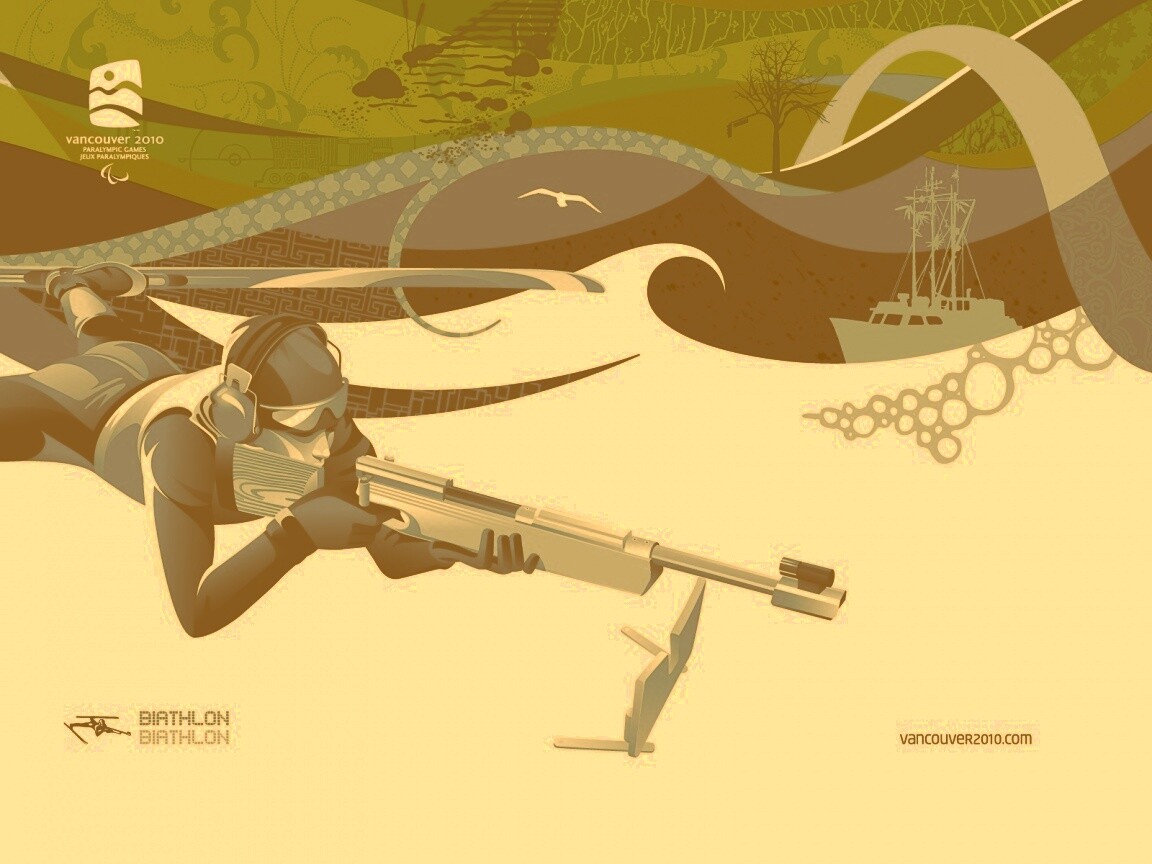 Олимпиада в Ванкувере 2010: Биатлон обои