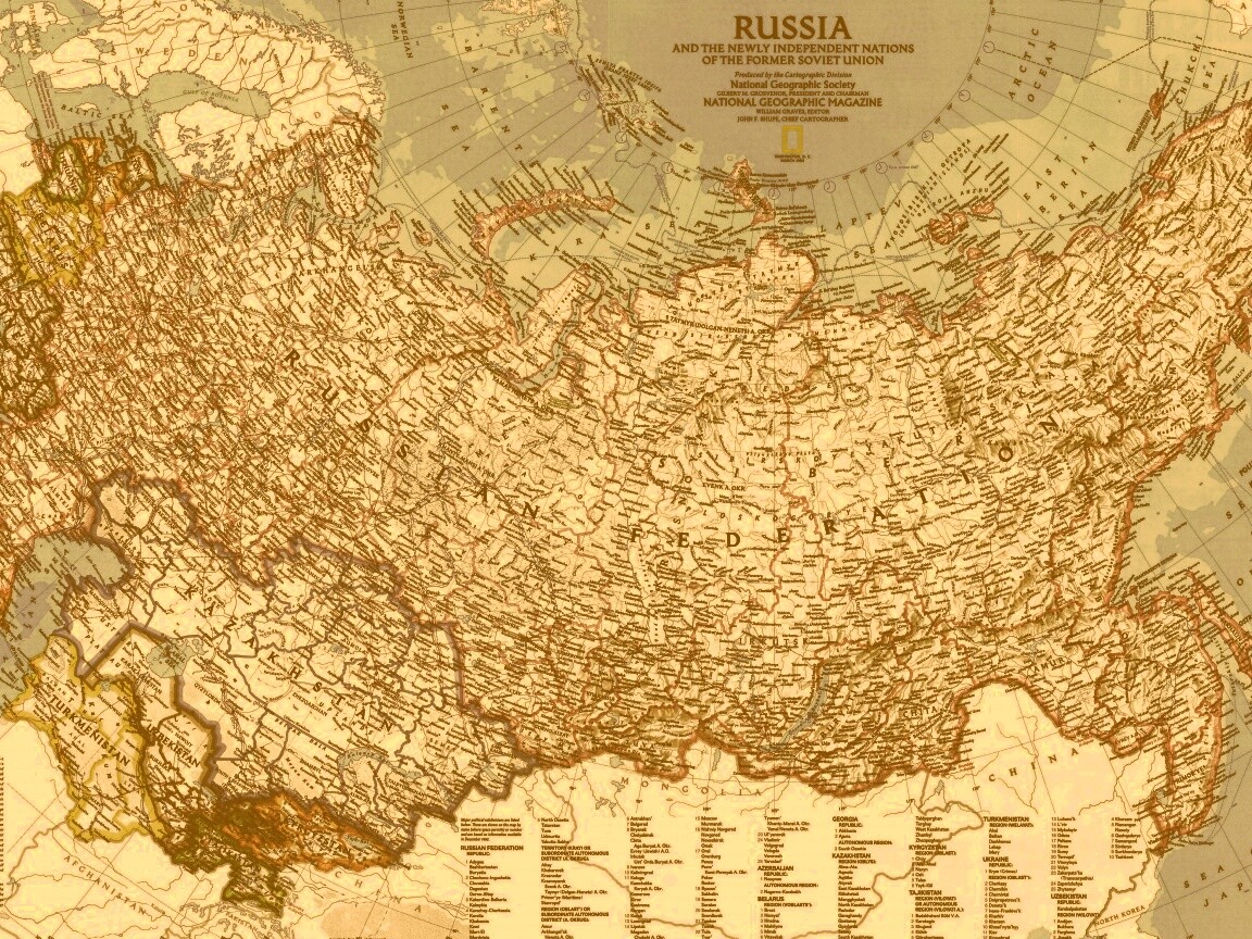 Карта России обои