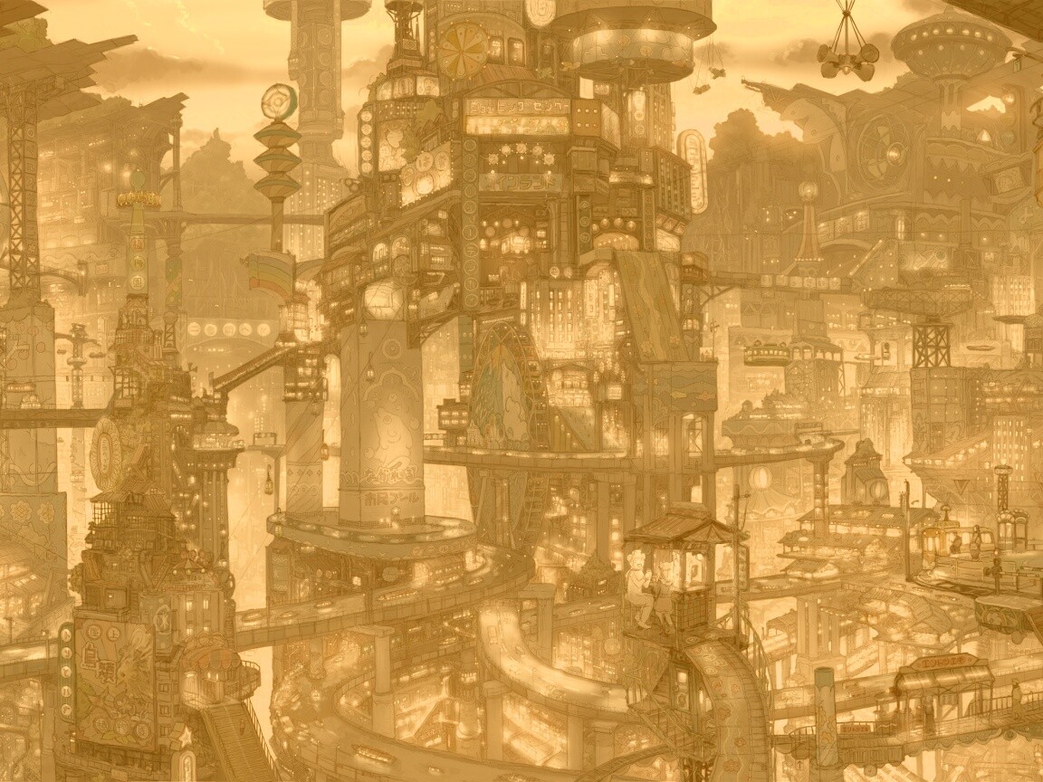 Город будущего обои