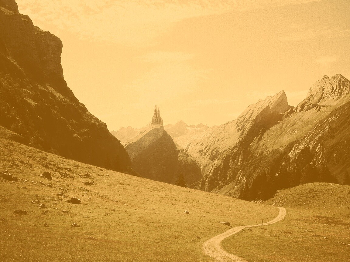 Храм в горах обои