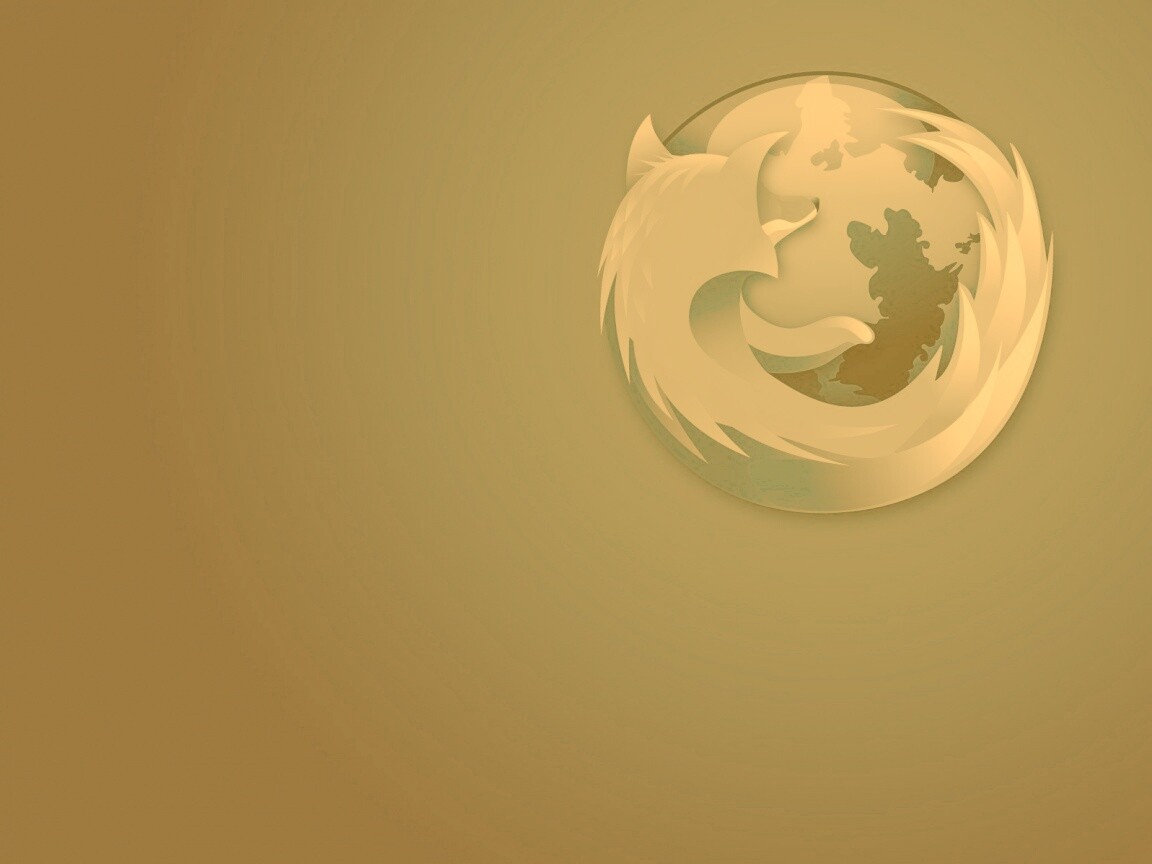 Логотип Firefox в синих тонах обои