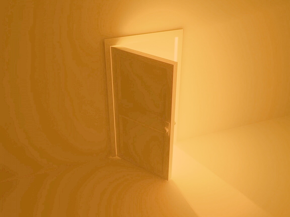 Свет из-за открытой двери обои