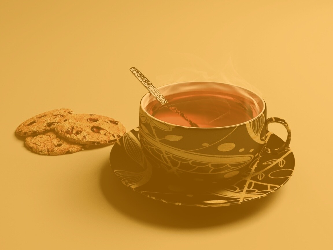 Чаек с печеньками обои