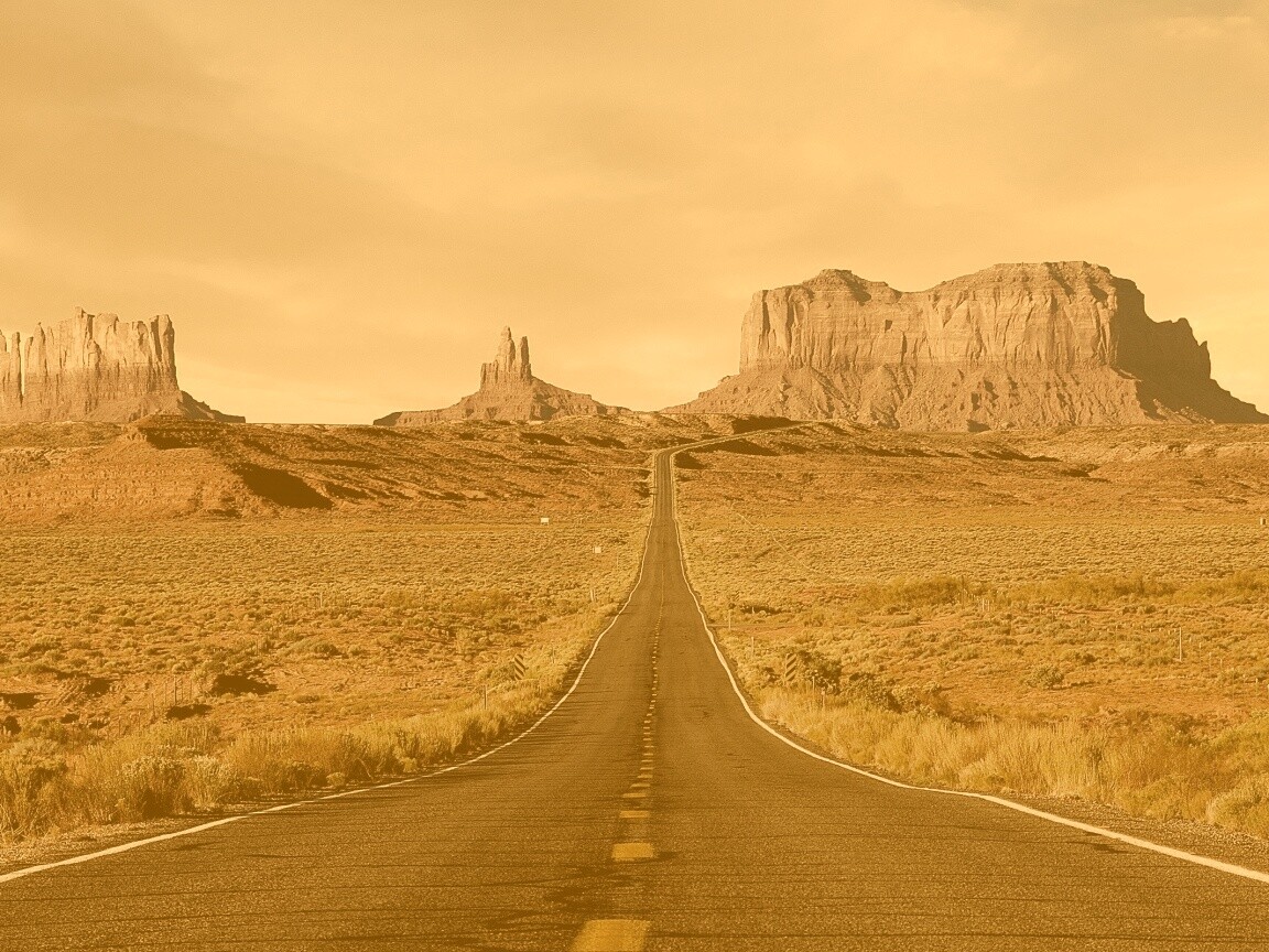Дорога в пустыне обои