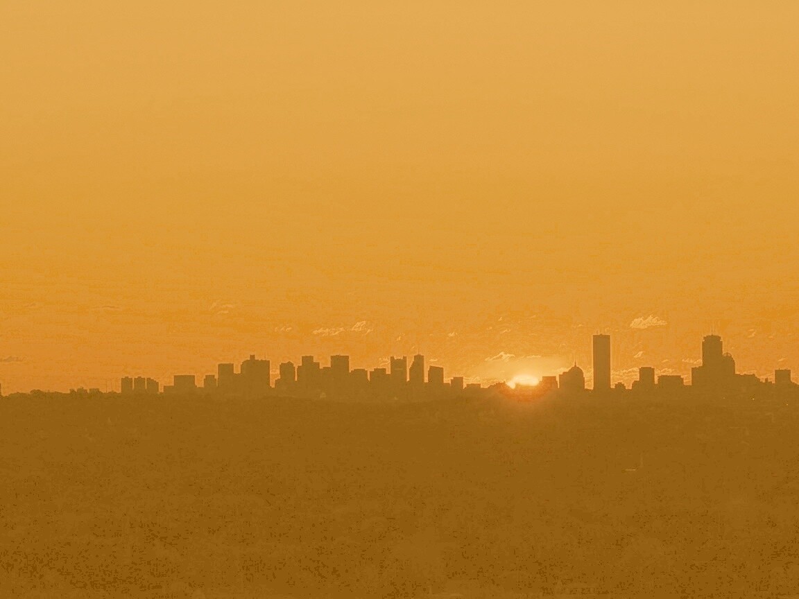 Бостонский закат обои