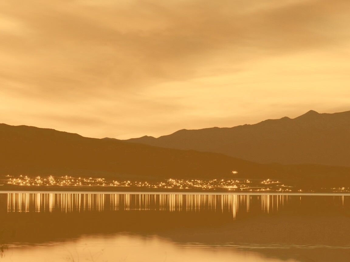 Закат на озере Юта обои