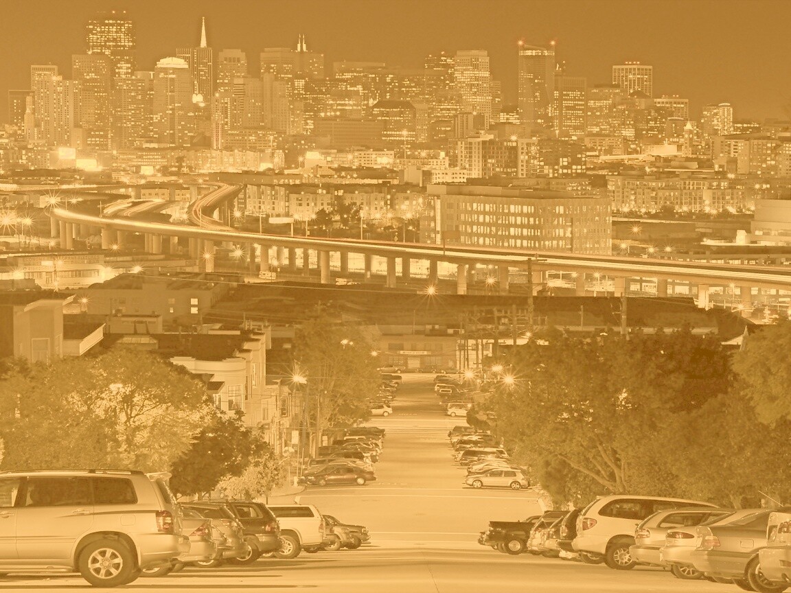 Вечерний город обои