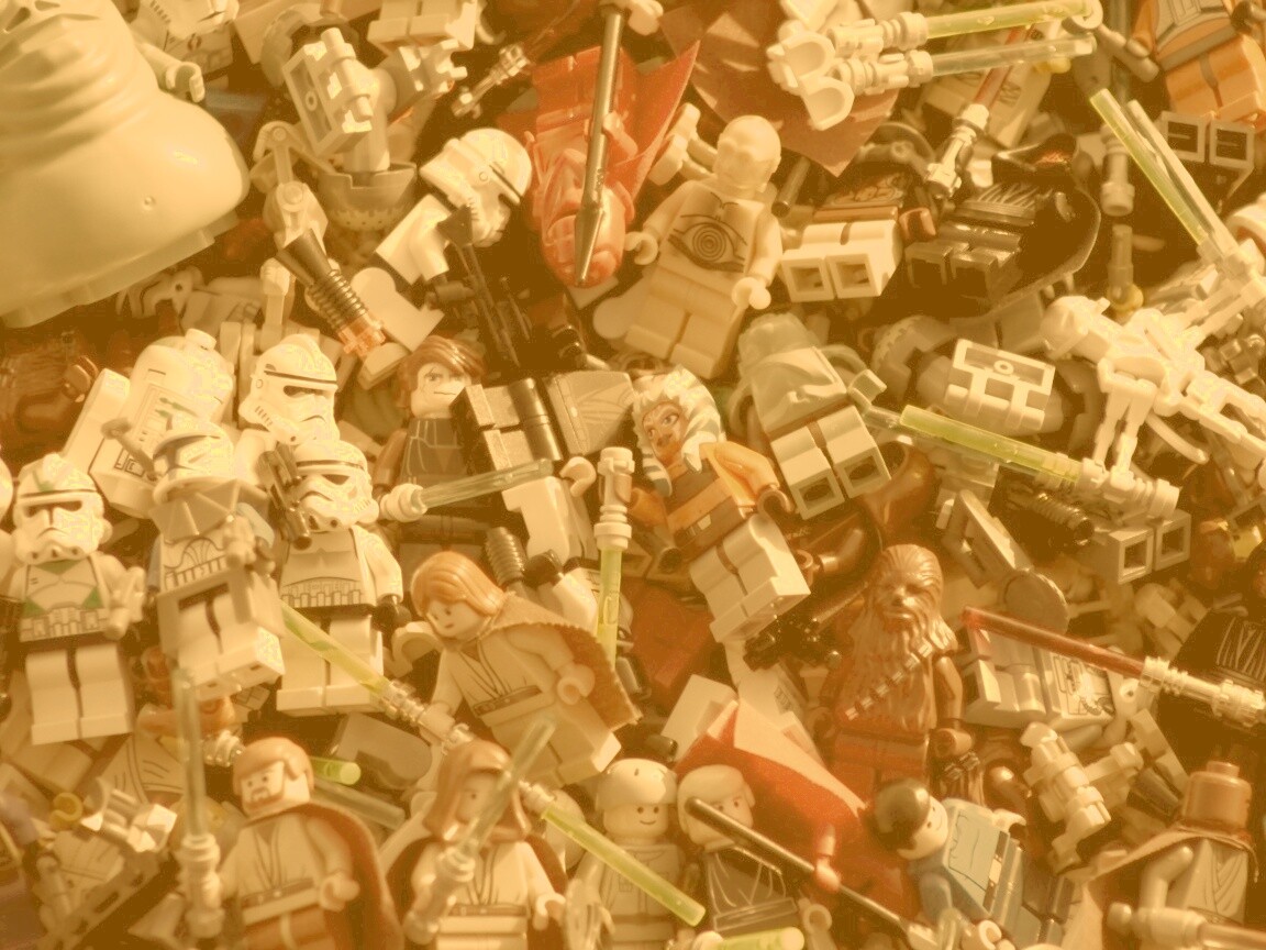 Человечки лего по мотивам звездных войн обои