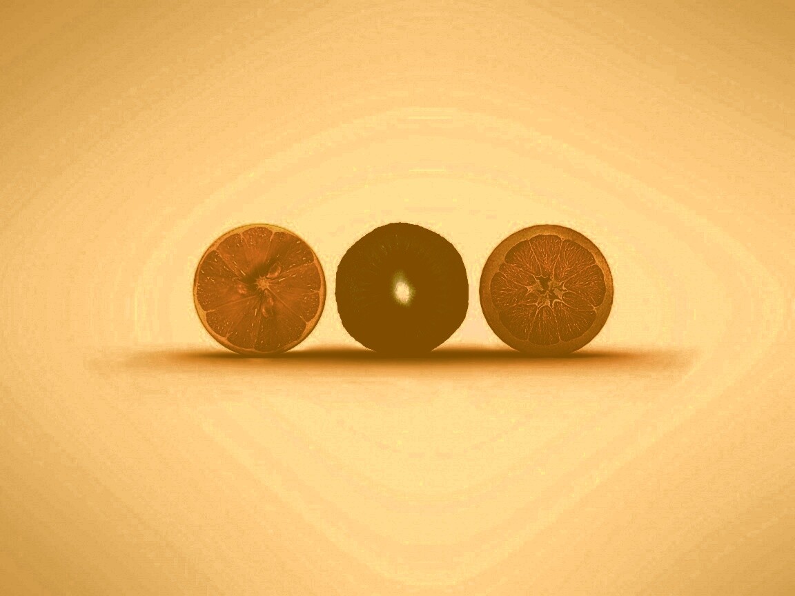 Фрукты в разрезе обои