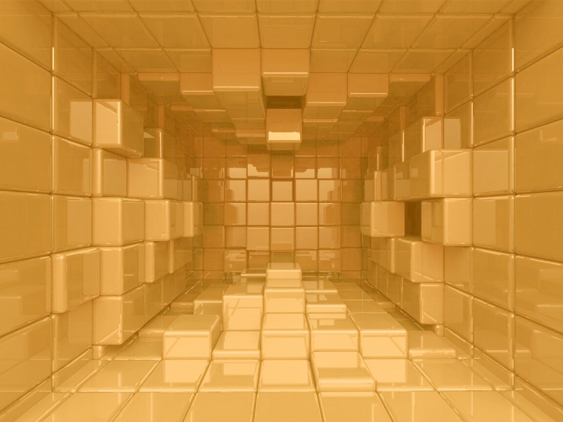 Комната из кубов обои