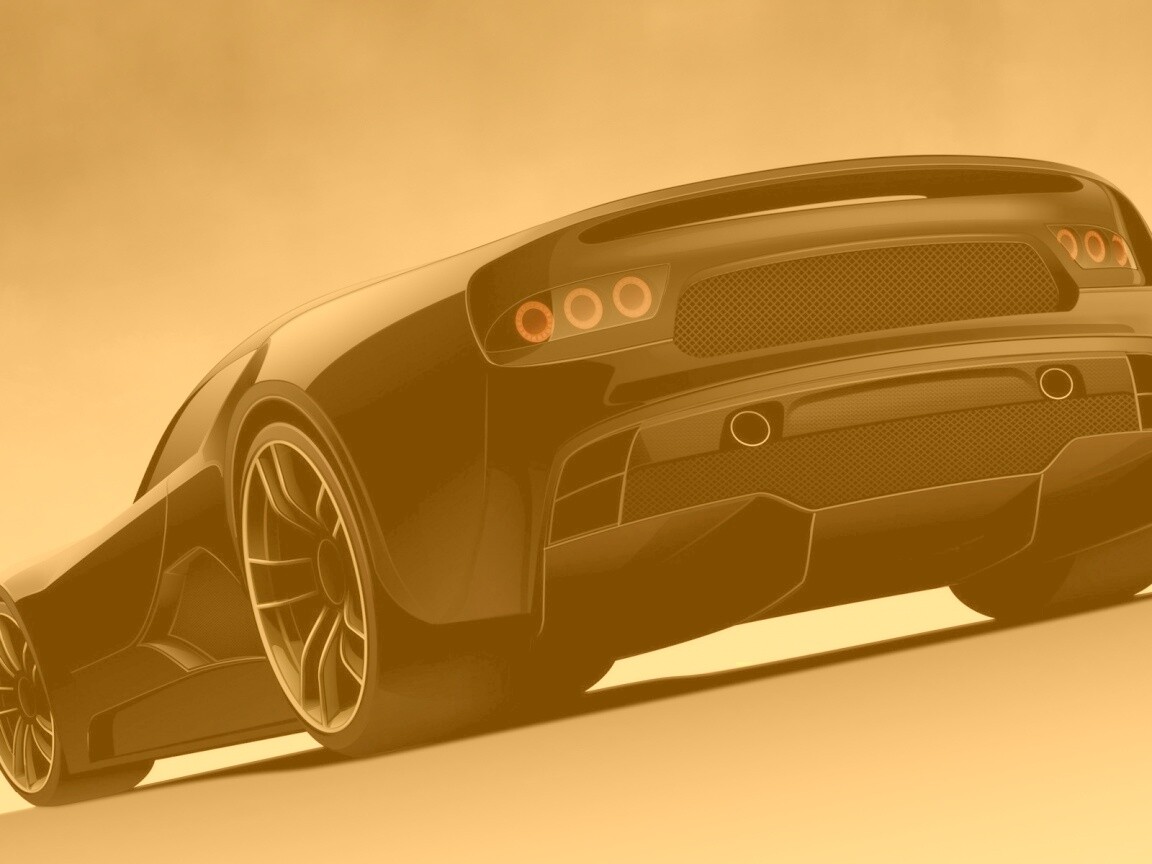 Красивый чёрный спорткар обои