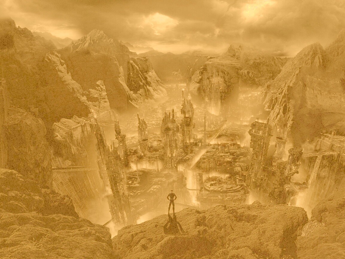 Таинственный город обои