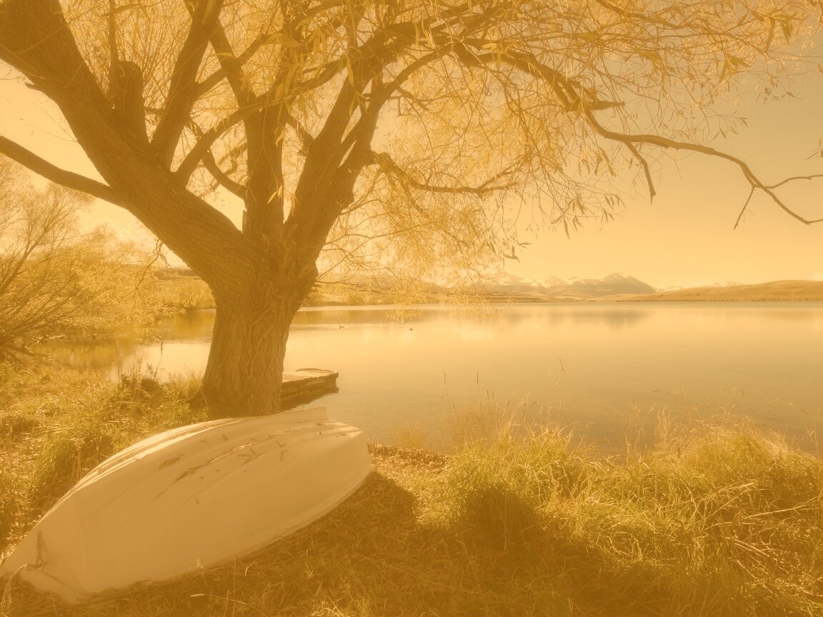 Осеннее озеро обои