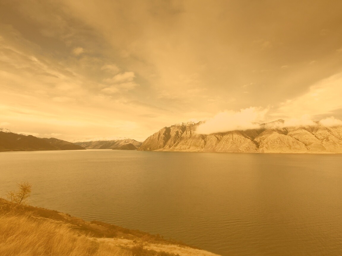 Живописная широкая река обои