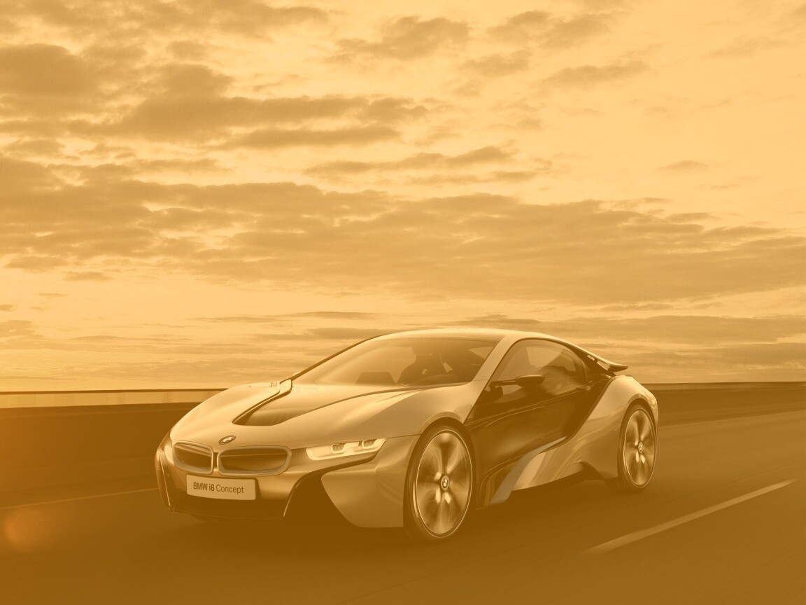 Концепт БМВ на дороге обои
