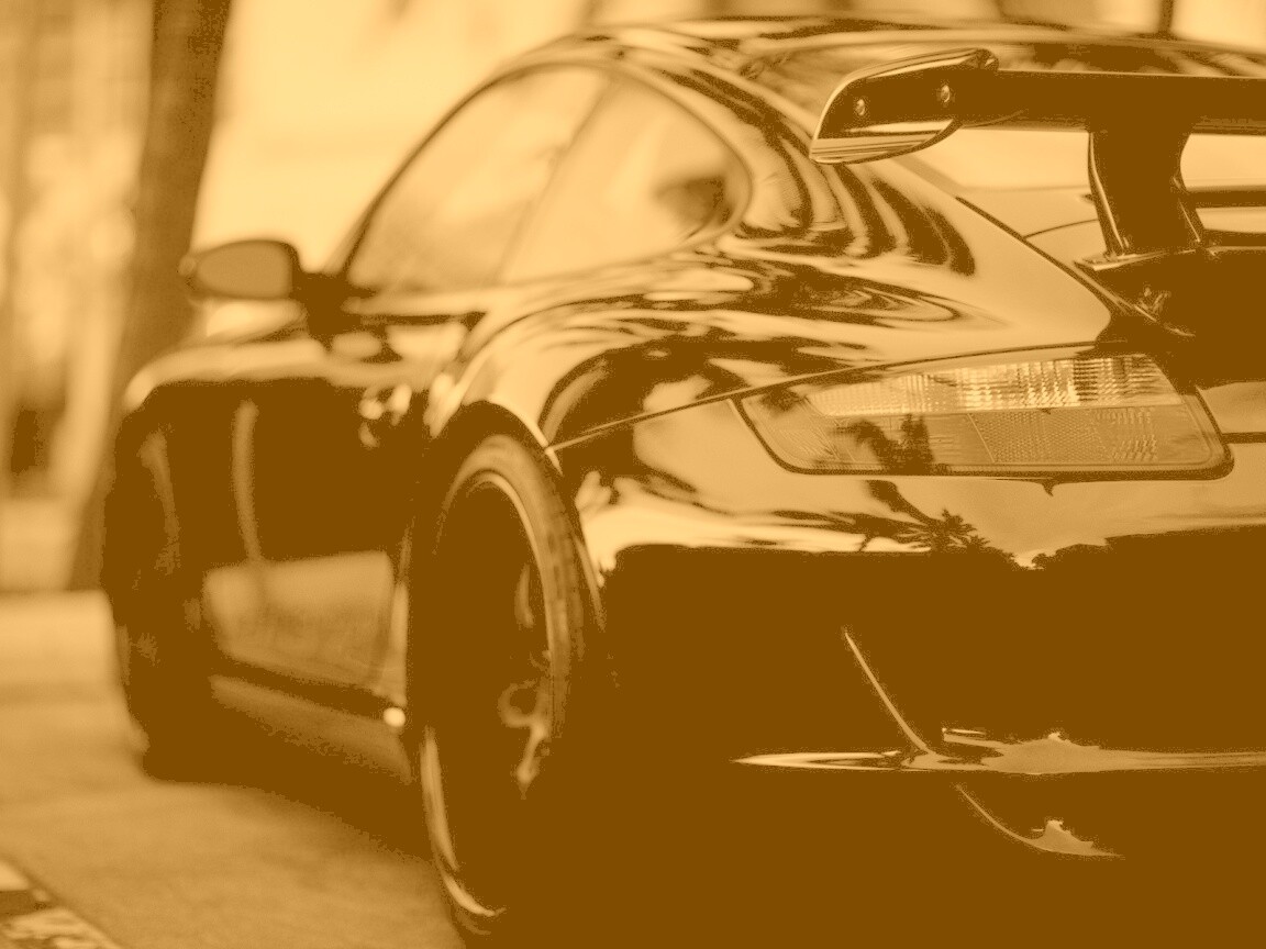 Черный порш обои