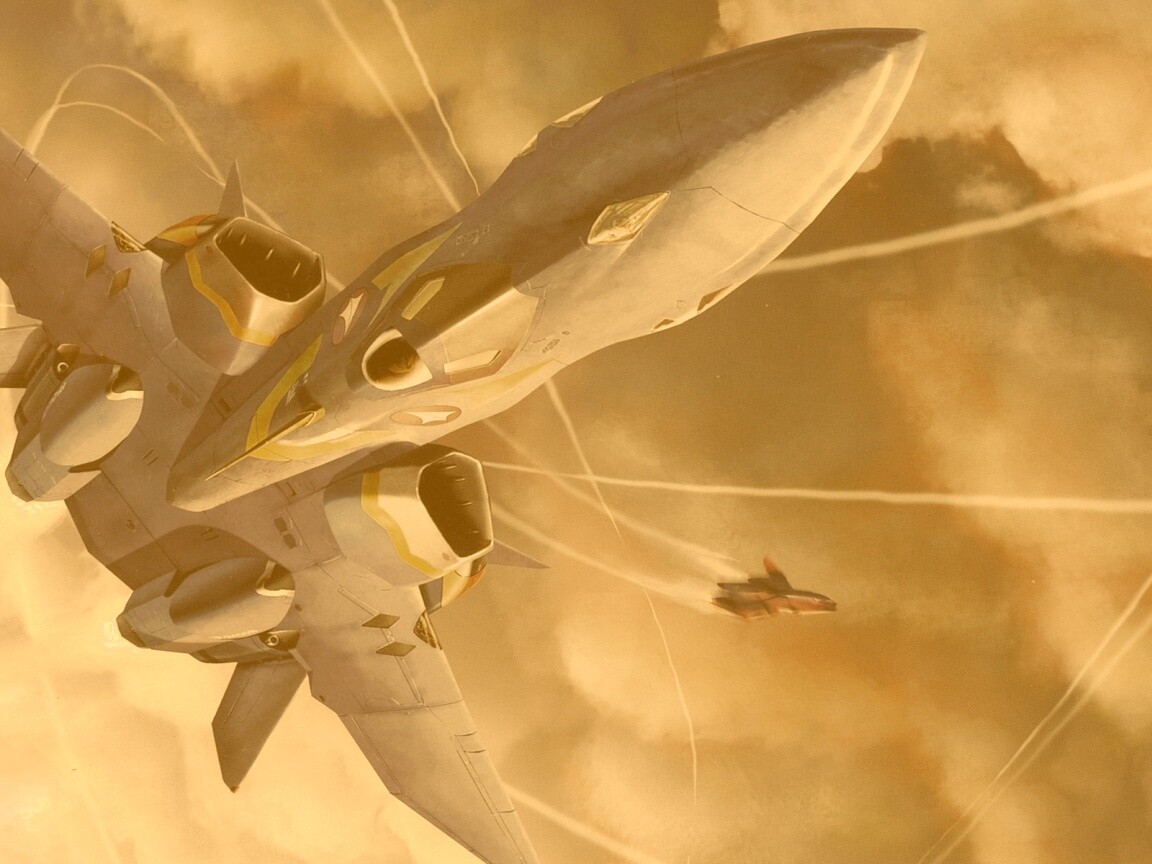 Фантастический самолёт делает бочку обои