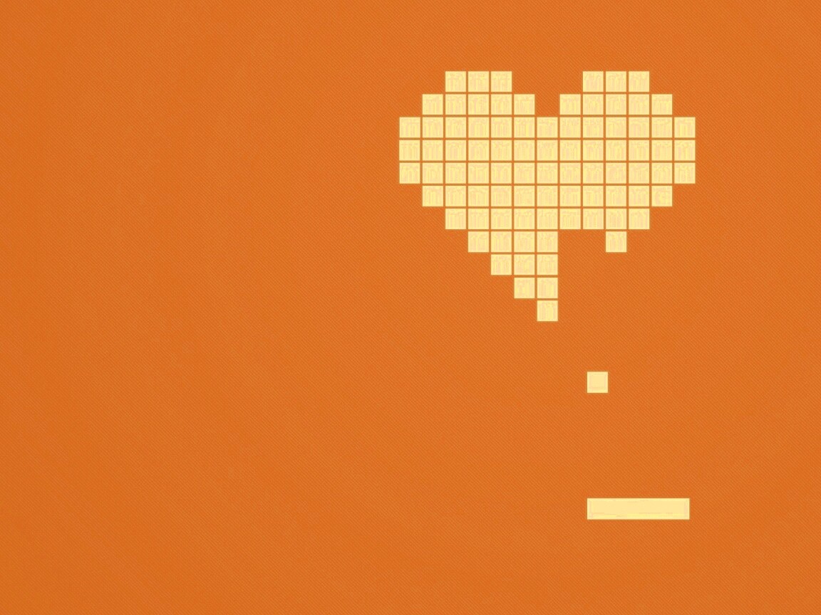 Уровень в виде сердца обои